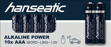 Hanseatic 20er Pack Alkaline Power, AAA Micro Batterie, LR03 (20 St), bis zu 5 Jahren Lagerfähigkeit