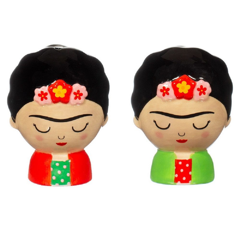 Sass & Belle Salz- / Pfefferstreuer Frida, (Dolomit, 2-tlg), handbemalt, ca. Ø 5,5 x 7 cm (je Streuer)