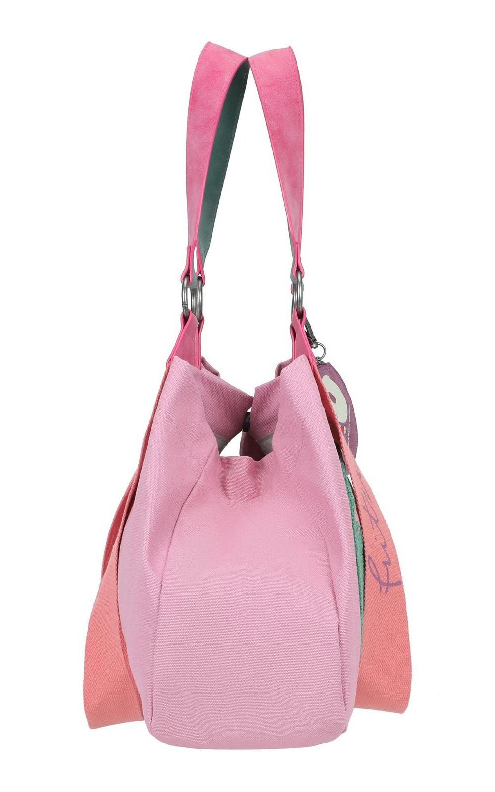 Fritzi aus Preußen Schultertasche Izzy Medium Smile Flocked Shopper (Set, 2-tlg)