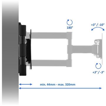 deleyCON deleyCON TV Wandhalterung 13"-27" Zoll (33-69cm) Neigbar & Schwenkbar TV-Wandhalterung