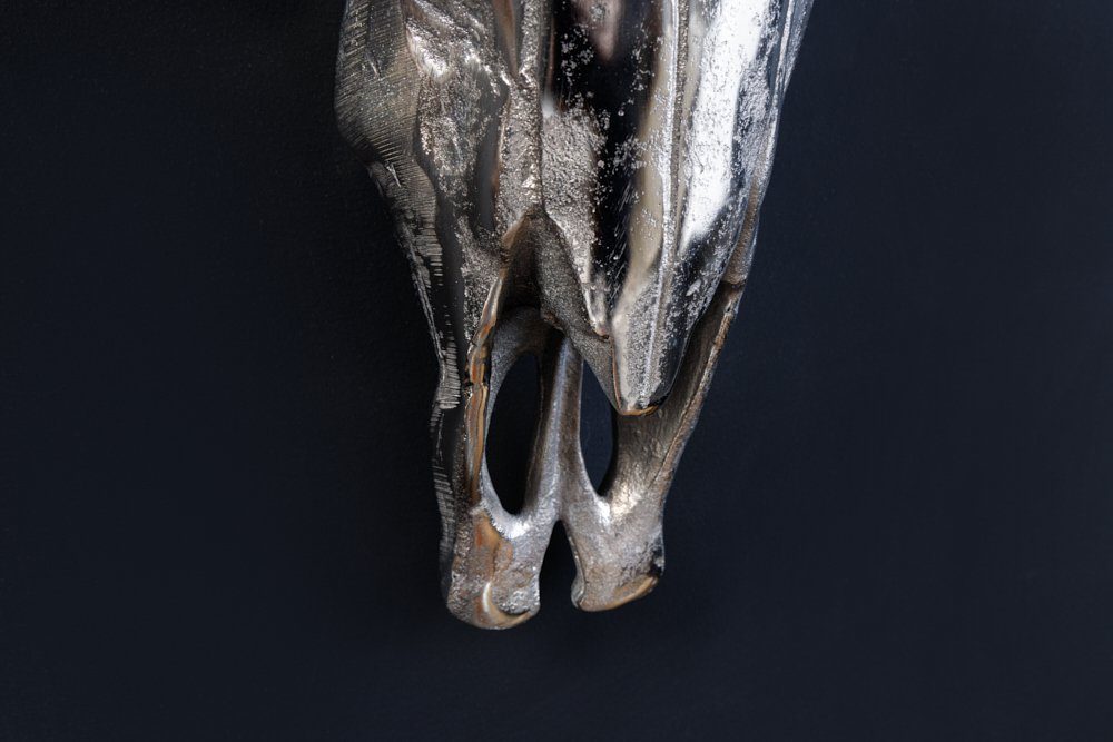 riess-ambiente Wanddekoobjekt MATADOR 70cm silber, Stierkopf · Skulptur · Metall · Wanddekoration – Bild 5 von 5