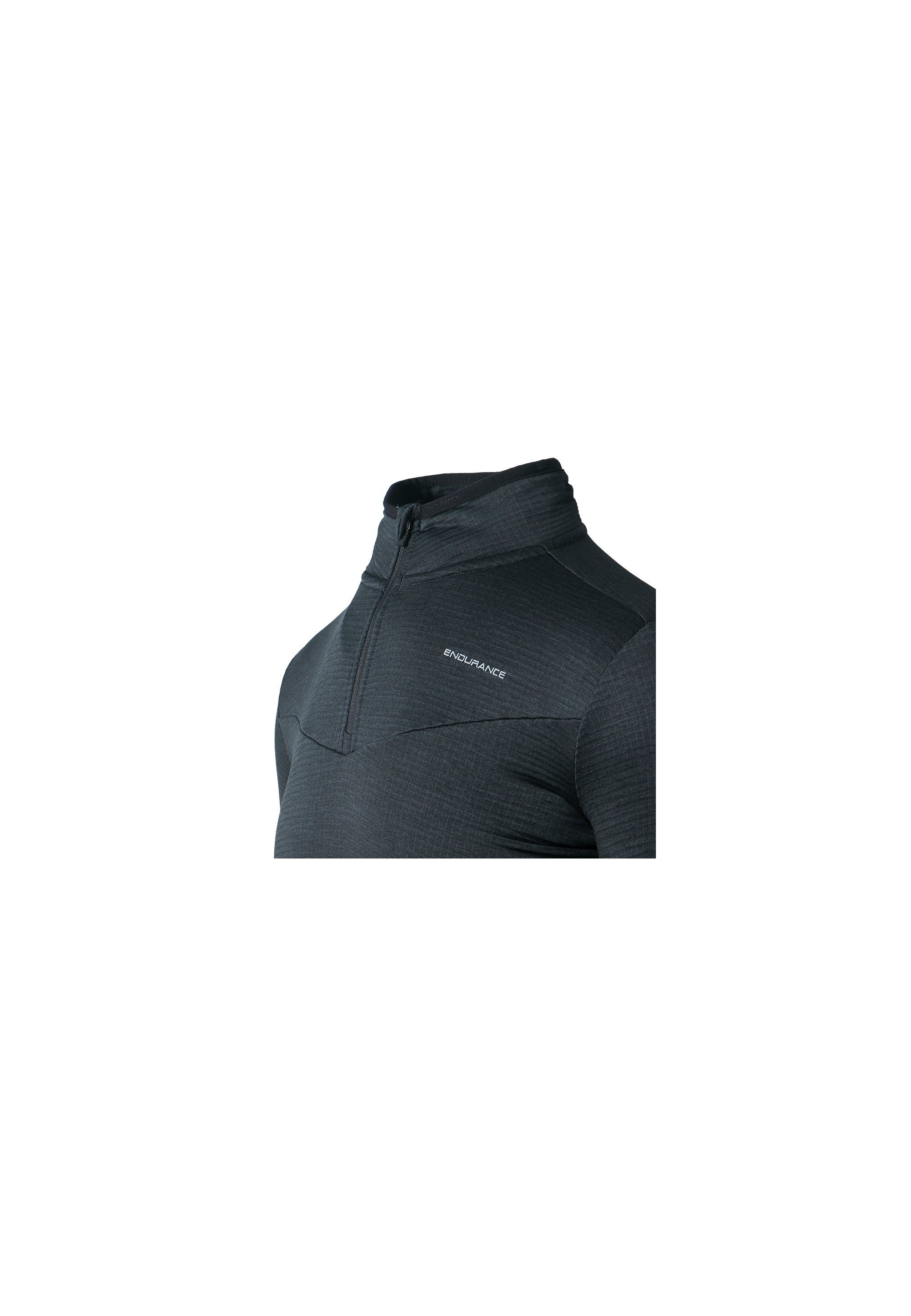 hochabschließendem Jr. ENDURANCE Strickpullover Ledger Kragen mit schwarz