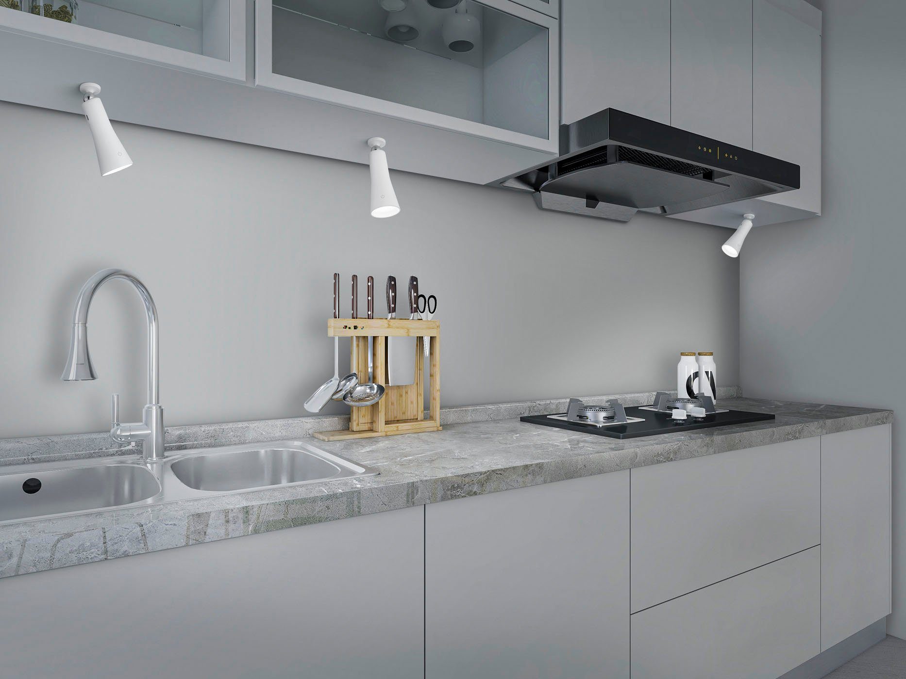 Reality Leuchten LED Tischleuchte Maxi, Dimmfunktion, USB-Anschluss mit Ladefunktion, LED fest integriert, Warmweiß, Klemmleuchte mit Magnet-Halterung, Touchdimmer, USB-C, 2-12h Akku