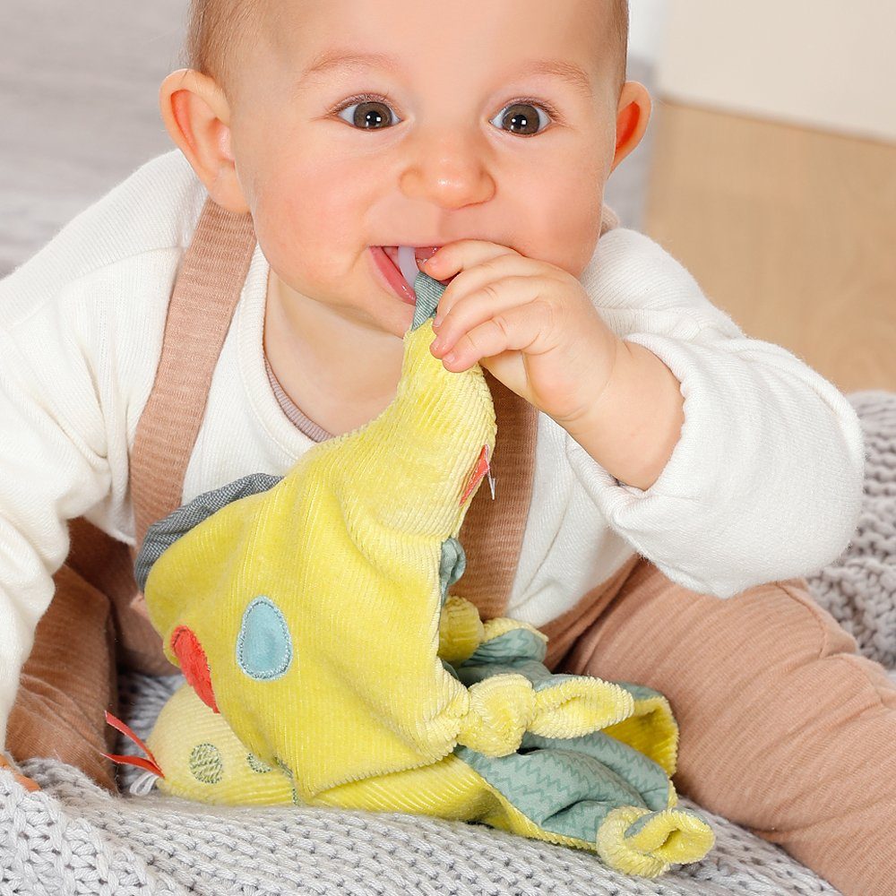 Fehn Kuscheltuch Happy Dino, und Handpuppe Schmusetuch in Einem