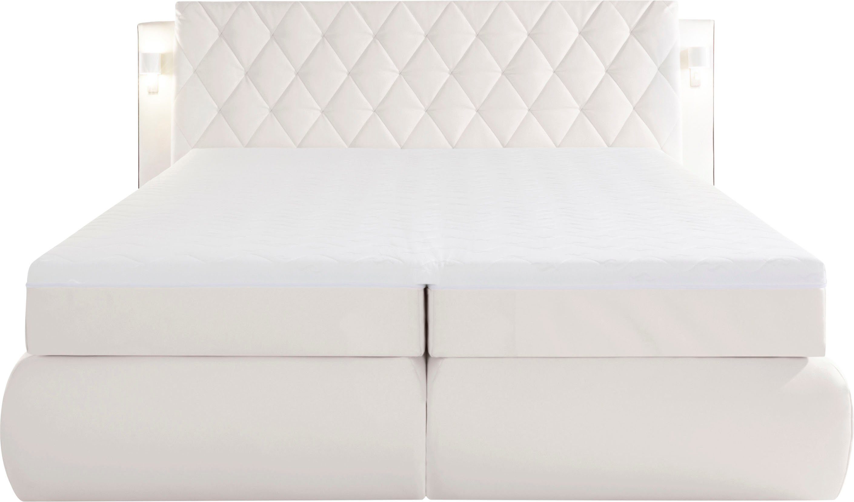 COLLECTION AB Boxspringbett, inklusive Bettkasten, LED-Beleuchtung und Topper