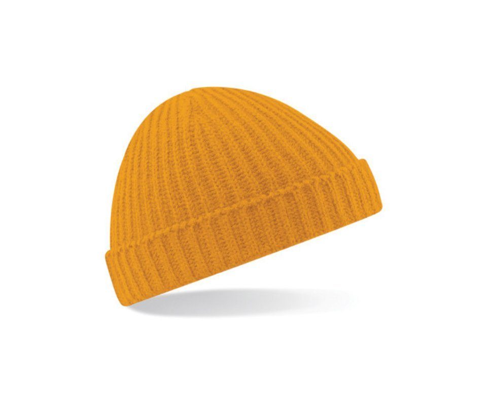 Beechfield® Strickmütze Fischermütze Herren Trawler Beanie Kurze Seemannsmütze Kurz Fischerman