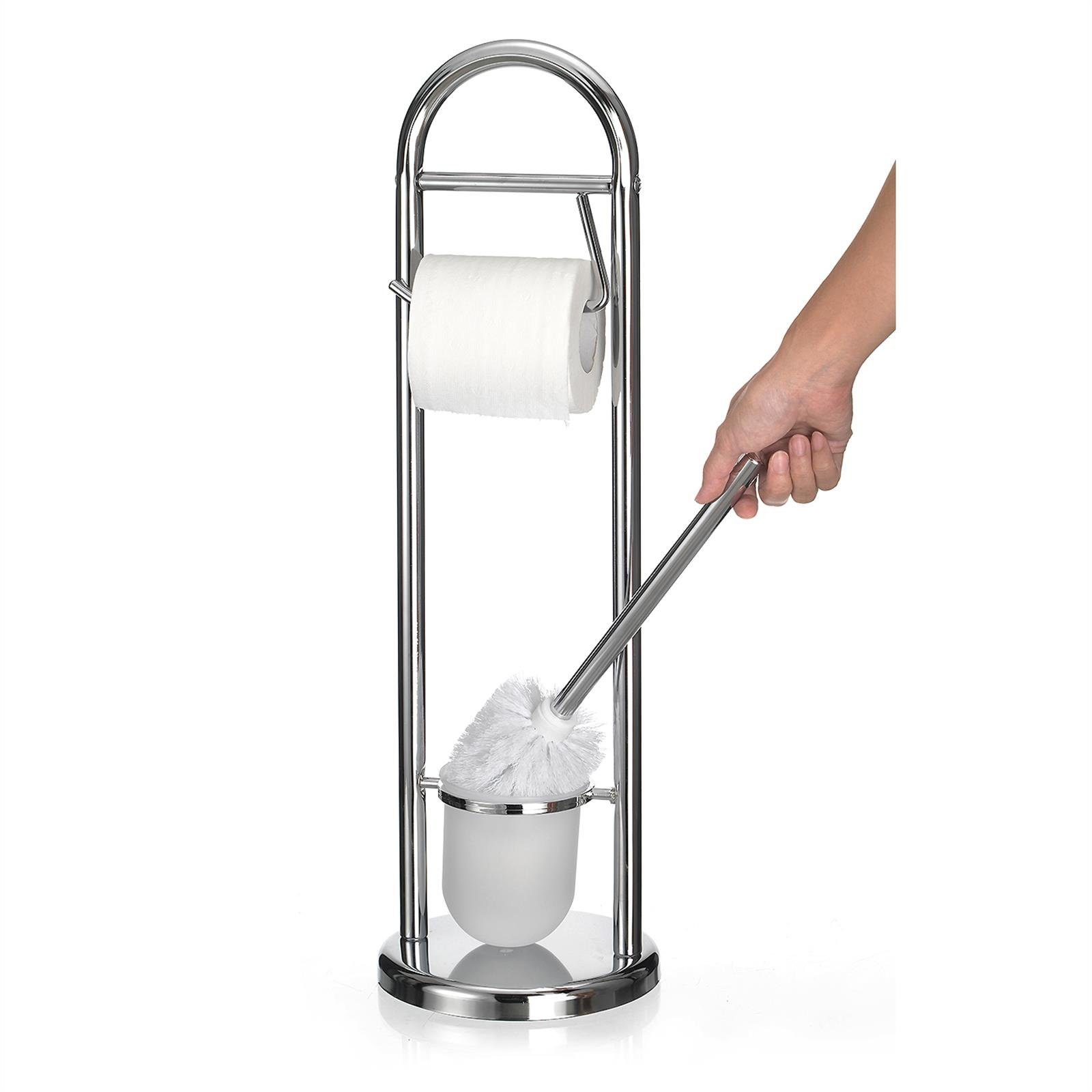 CARO-Möbel Toilettenpapierhalter EGON, WC Garnitur Toilettenbürstenhalter P günstig online kaufen