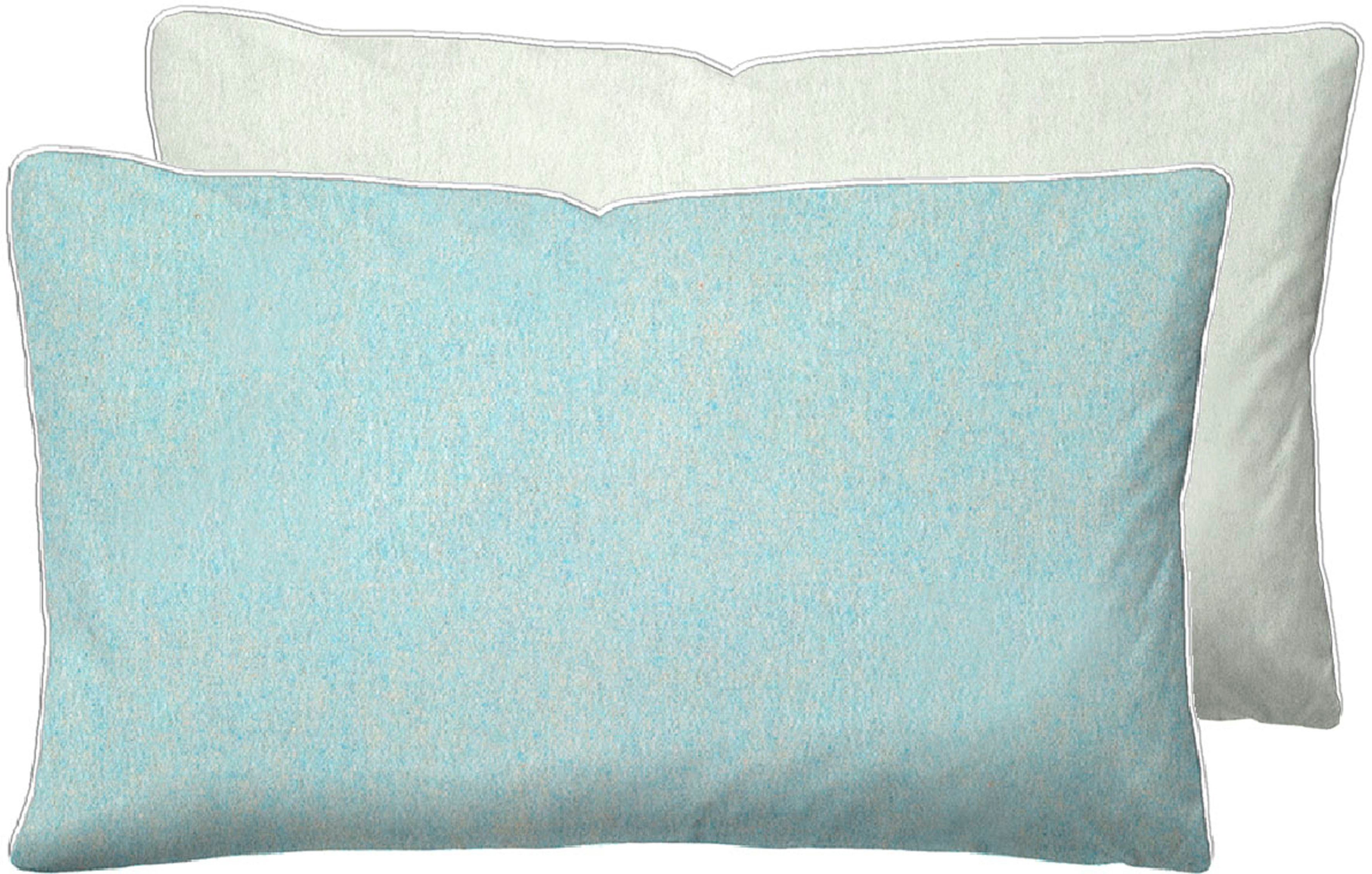 Biberna Kissenbezug 0840500 HERMAL Premium Biber Melange-Flanell 100% Baumwolle, (1 Stück), Kissenhülle, wärmend & weich, Reißverschluss, Satinpaspel