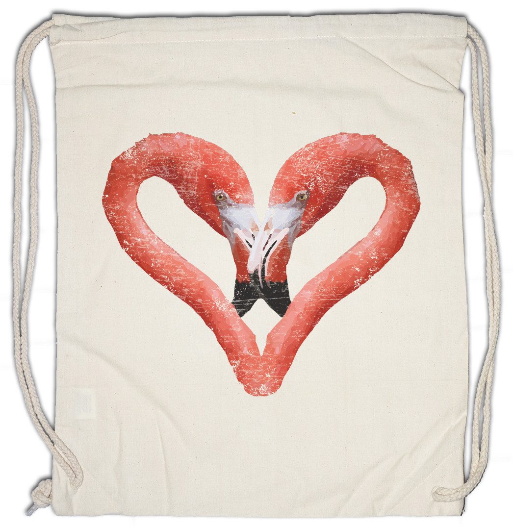 Urban Backwoods Turnbeutel Flamingo Heart I Turnbeutel Herz Love Liebe Unicorn Vogel Einhorn (1-tlg), Prinzessin Princess Flamingos Animal