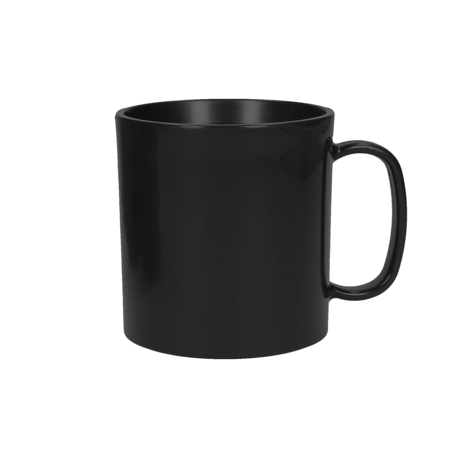 mehrweg.pro Mehrwegbecher Tasse "Mira", Kunststoff, (Sparset, 10-tlg., 10) schwarz