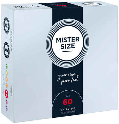 MISTER SIZE Kondome 36 Stück, Nominale Breite 60mm, gefühlsecht & feucht