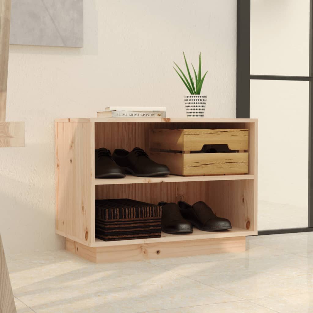 vidaXL Schuhschrank NA Schuhregal Schuhschrank Flurschrank Schuhbank 60x34x45 cm Massivhol