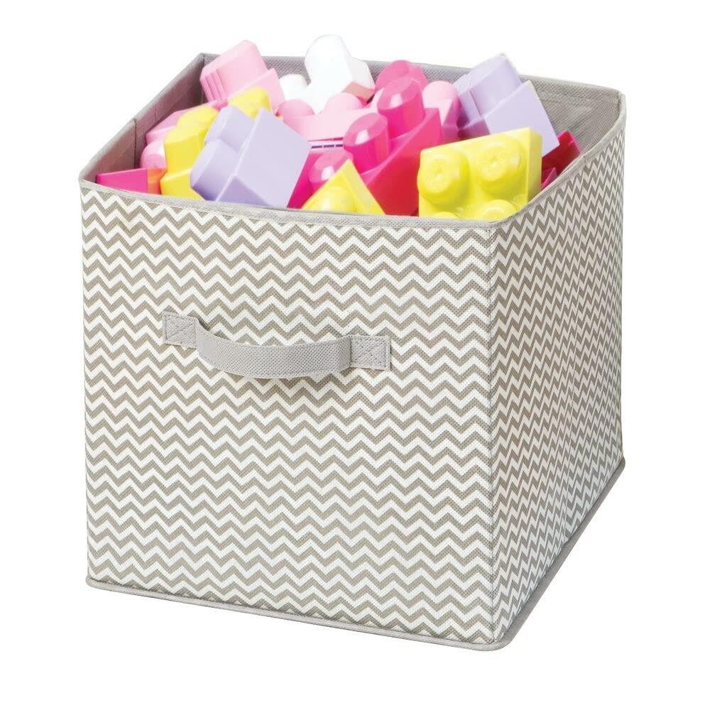 mDesign Aufbewahrungssystem Stoffkiste mit Griffen Aufbewahrungsbox Stauraum Organizer mDesign T