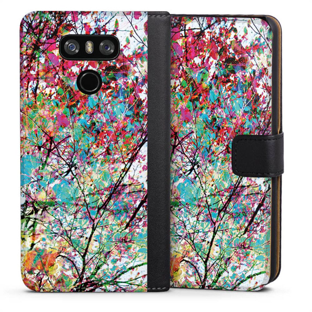 DeinDesign Handyhülle Malerei Blätter Kunst Autumn8, LG G6 Hülle Handy Flip Case Wallet Cover Handytasche Leder