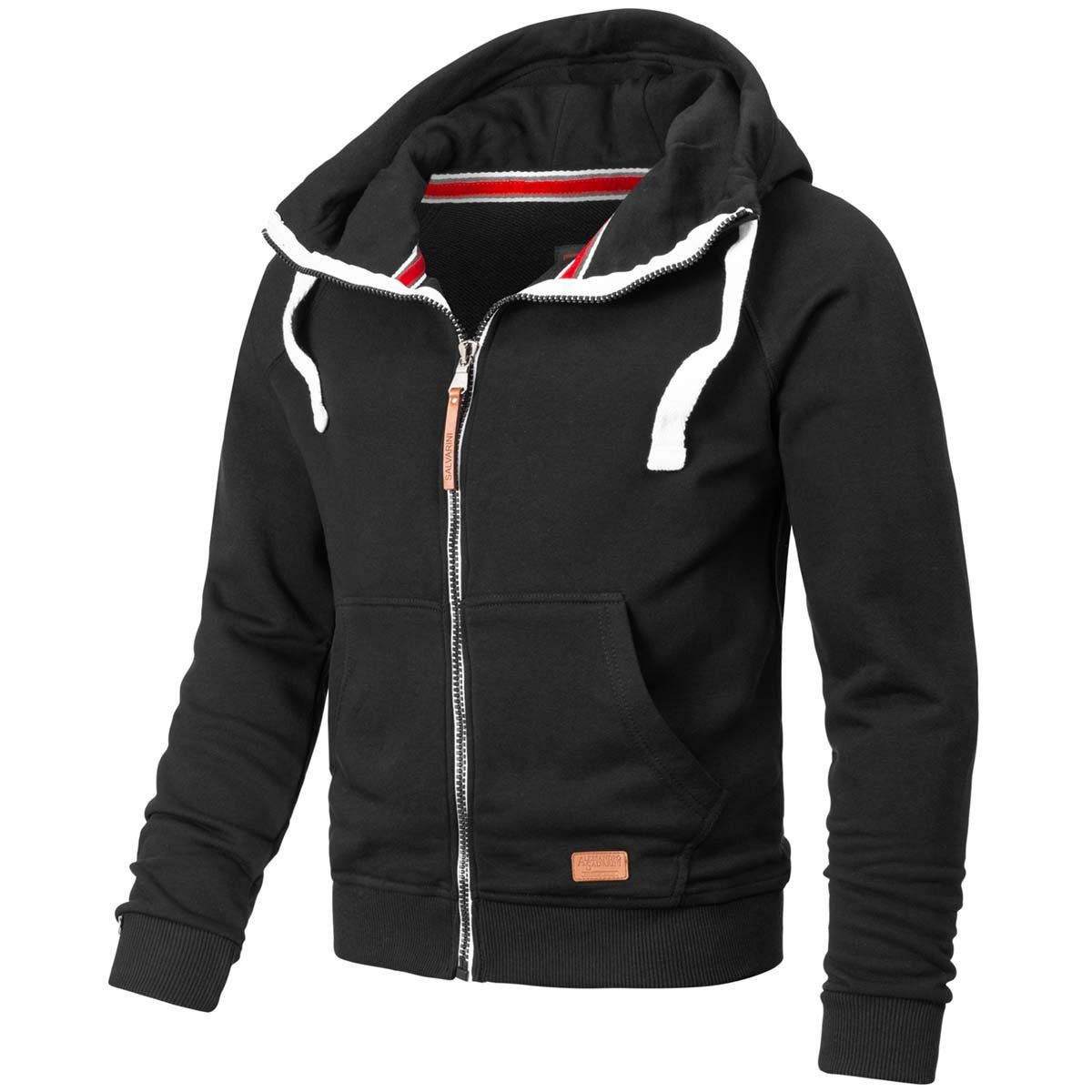 Alessandro Salvarini Sweatjacke Herren mit Kapuze – Zip Hoodie mit Reißverschluss Bequeme Sweatjacke aus Baumwollmix mit Kapuze – Bild 3 von 5