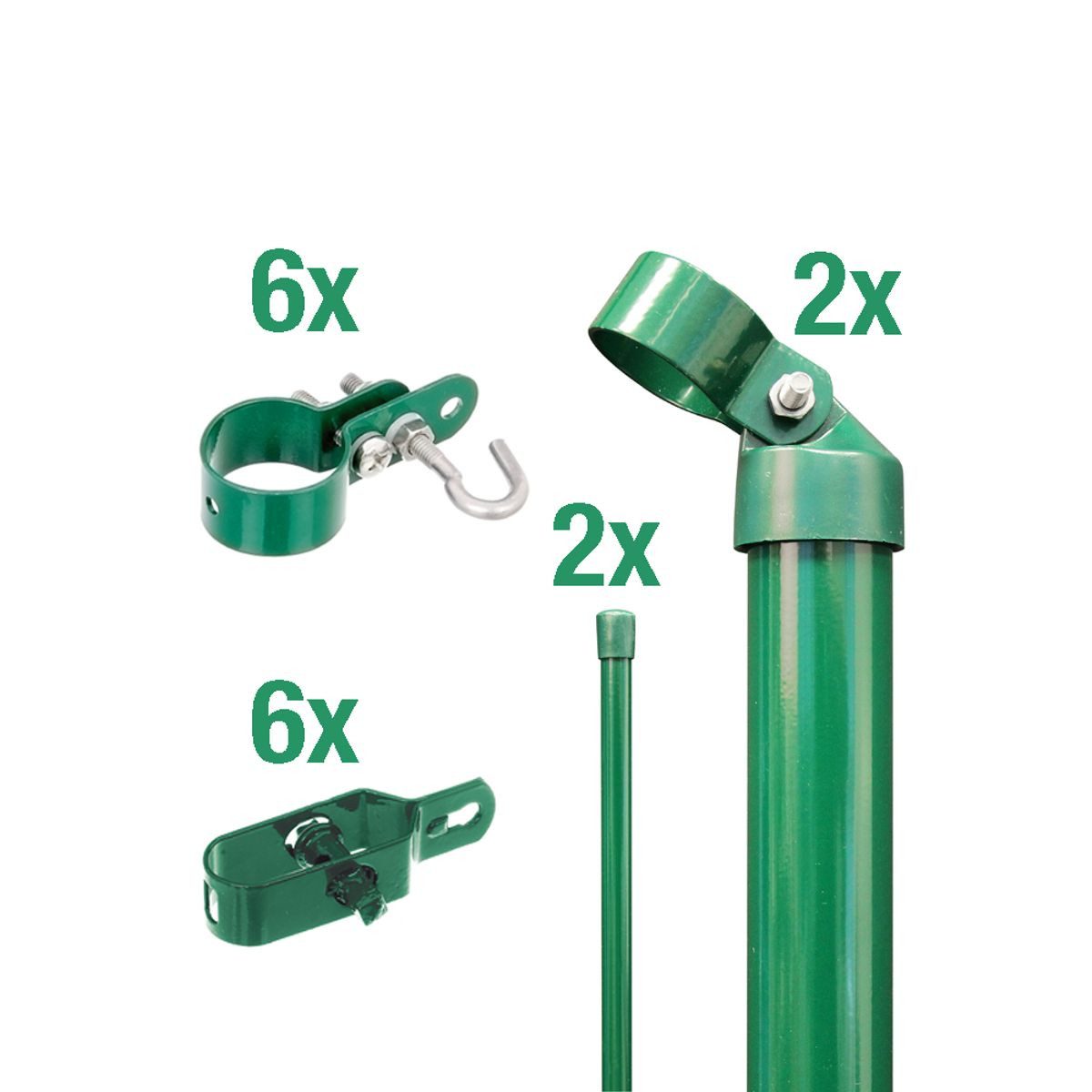 Alberts Zaun Alberts 601416 Zauneckuss-Set Wellengittertor ec Maschengrünzaun, Set, Alberts Zauneckset Maschendraht Drahtzaun Viereckgeflecht Einbetoniere