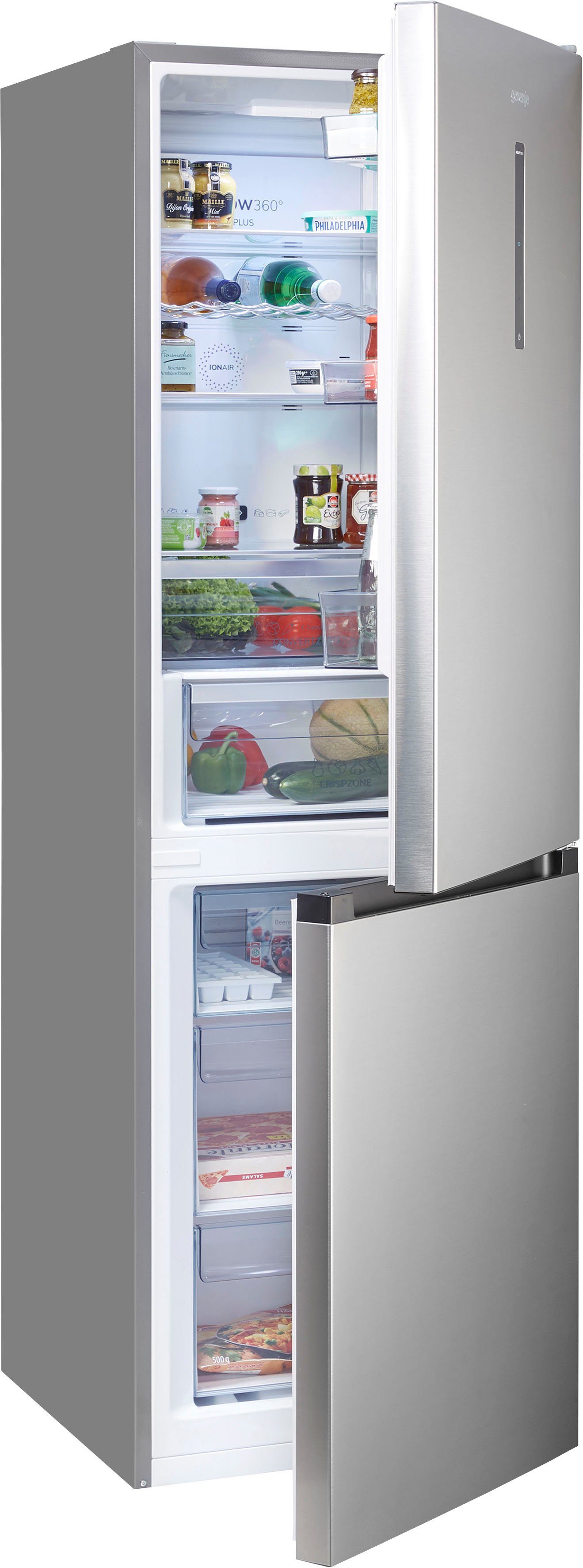 90L Kühlschrank mit 27L Gefrierfach Kühl-Gefrier-Kombination 48,5 x 49,5 x  86 cm Silber