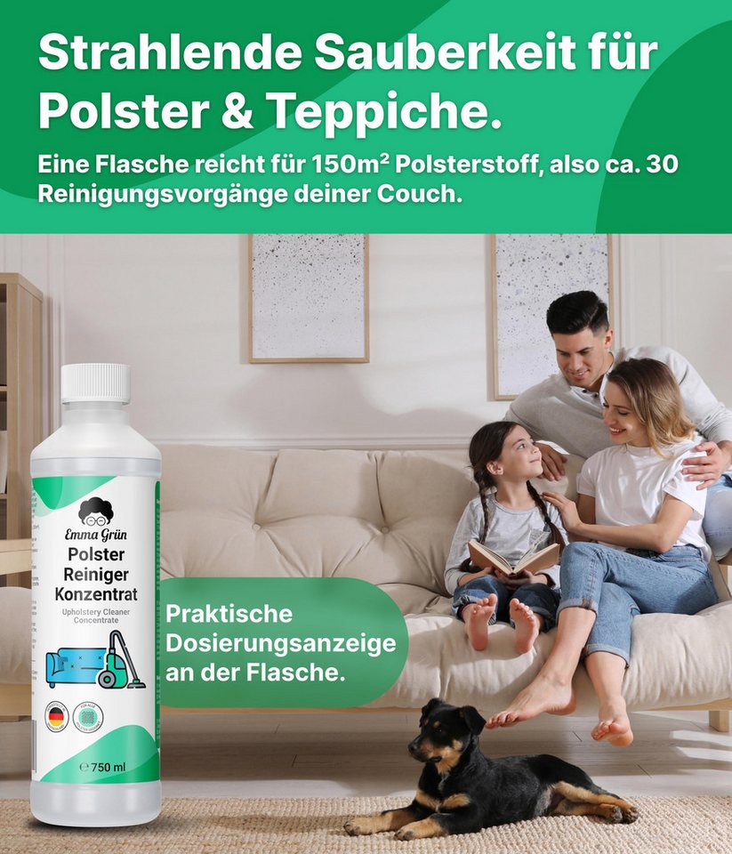 Thumbnail - Emma Grün Sofa Reiniger Konzentrat Polsterreiniger (1x Polster Konzentrat 750 ml, 2x Polster Konzentrat 750 ml, 5x Polst...