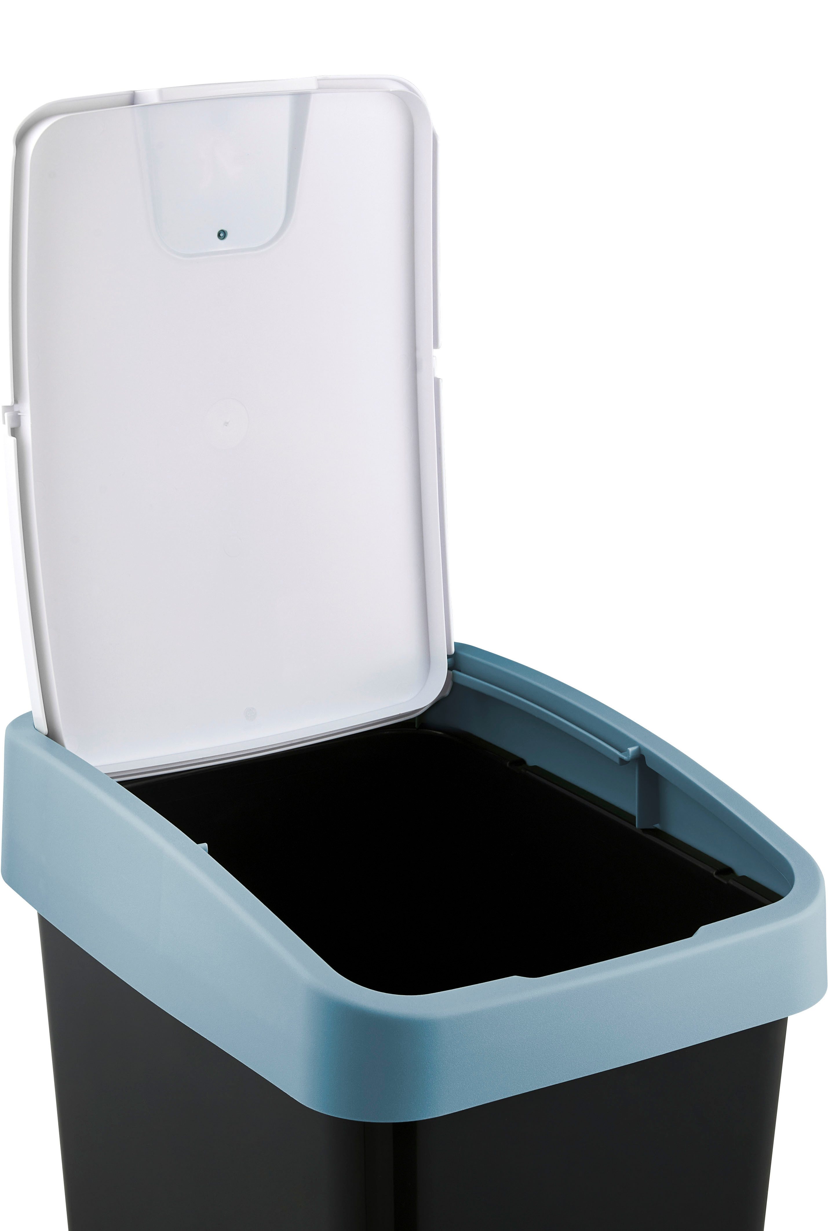 keeeper Mülleimer magne, Abfallbehälter mit Flip-Deckel, 40 x 30 x 61,5 cm, 45 l, komfortabler Soft-Touch-Point, Made in Europe