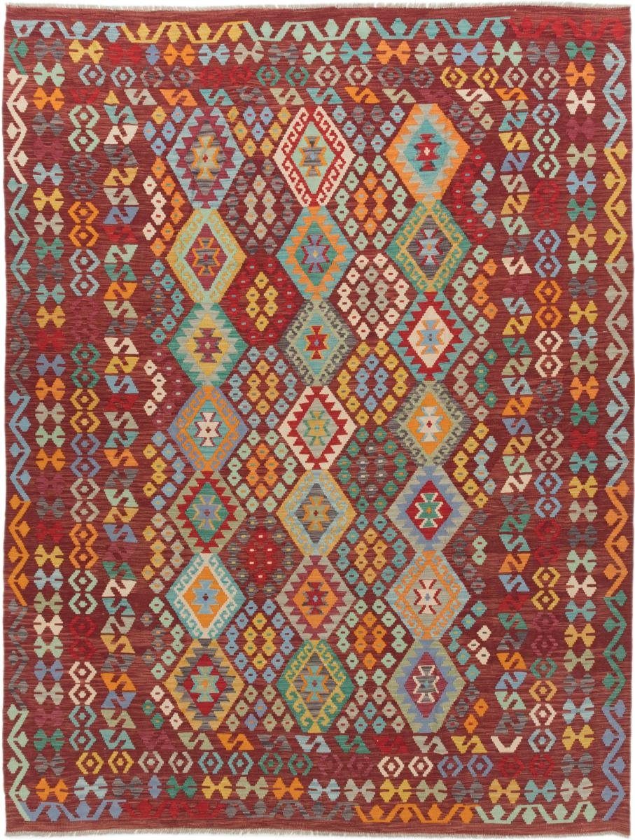 Orientteppich Kelim Afghan 263x332 Handgewebter Orientteppich, Nain Trading, rechteckig, Höhe: 3 mm