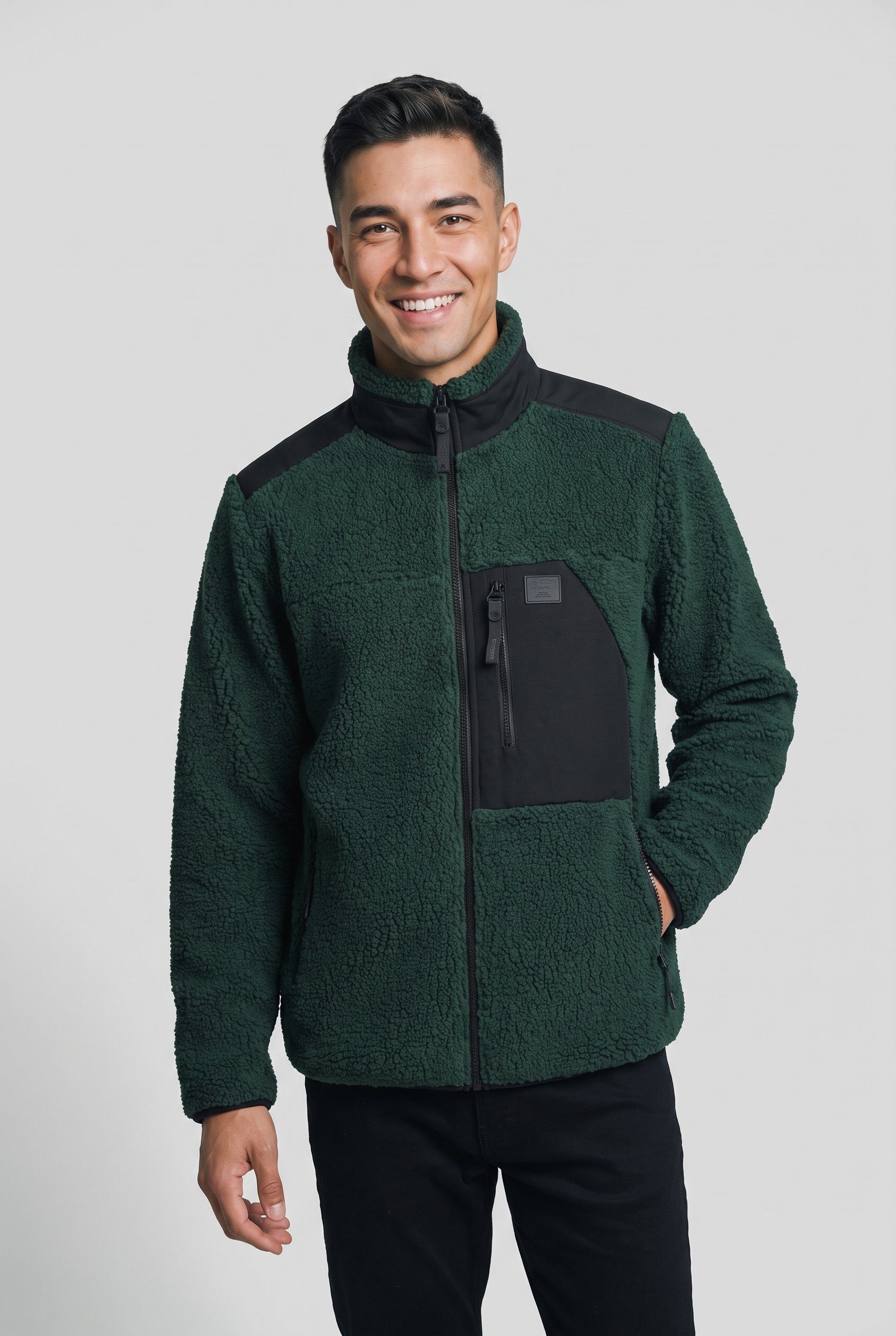 Icepeak Outdoorjacke ICEPEAK ARDEM mit hochschließendem Kragen, Regular Fit, hüftlange Form
