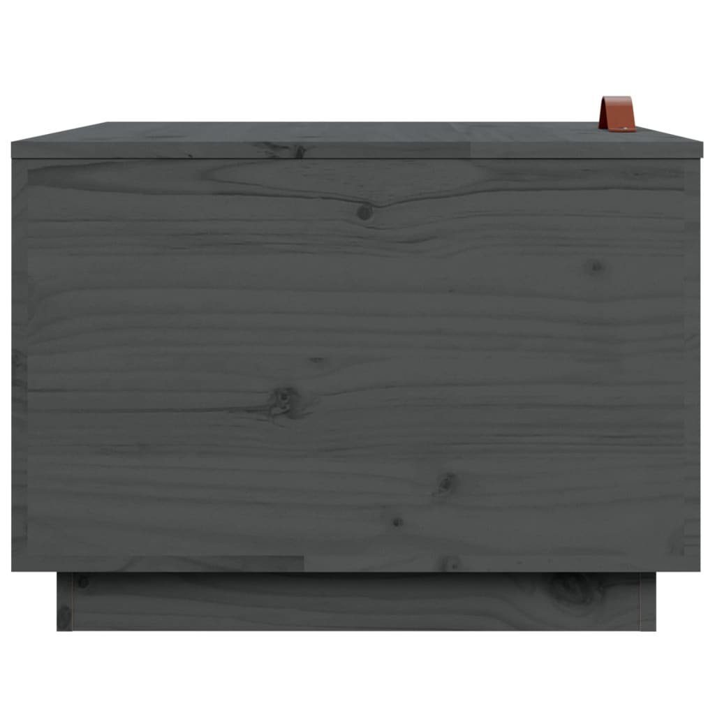 Grau Massivholz (3-St) Deckeln Fächerschrank mit Kiefer Aufbewahrungsboxen 3 Stk. vidaXL
