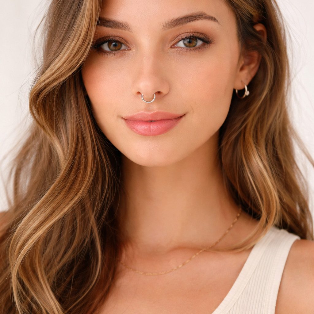 XCOAST Nasenpiercing 2 Nasenringe ohne Piercing – Nasenclip zum Einklippen - Silber