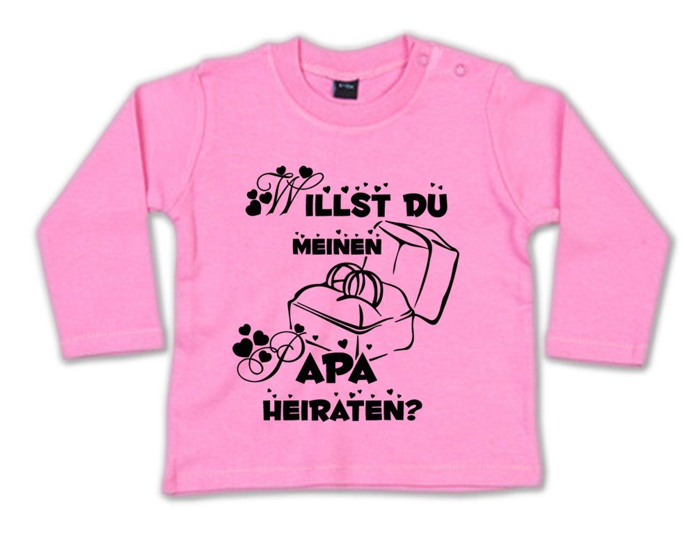 Ggraphics Longsleeve Willst Du meinen Papa heiraten? Baby Sweater