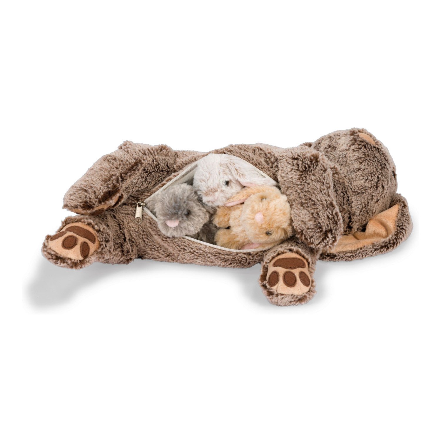 NOXXIEZ Kuscheltier Hasen-Mama mit Babys Kuscheltier Noxxiez Kaninchen Stof günstig online kaufen