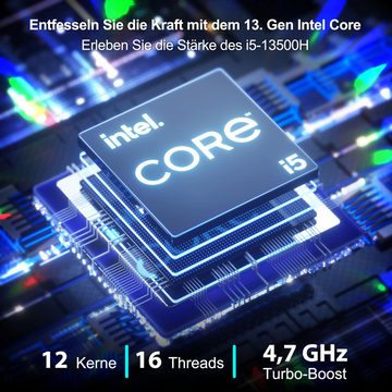 GEEKOM IT13 Mini-PC (Intel Core i5 13500H, Intel Iris Xe-Grafik G7 80EU, 16 GB RAM, 512 GB SSD, Leistungsstarker Desktop-Computer und NUC, Windows 11 Pro)