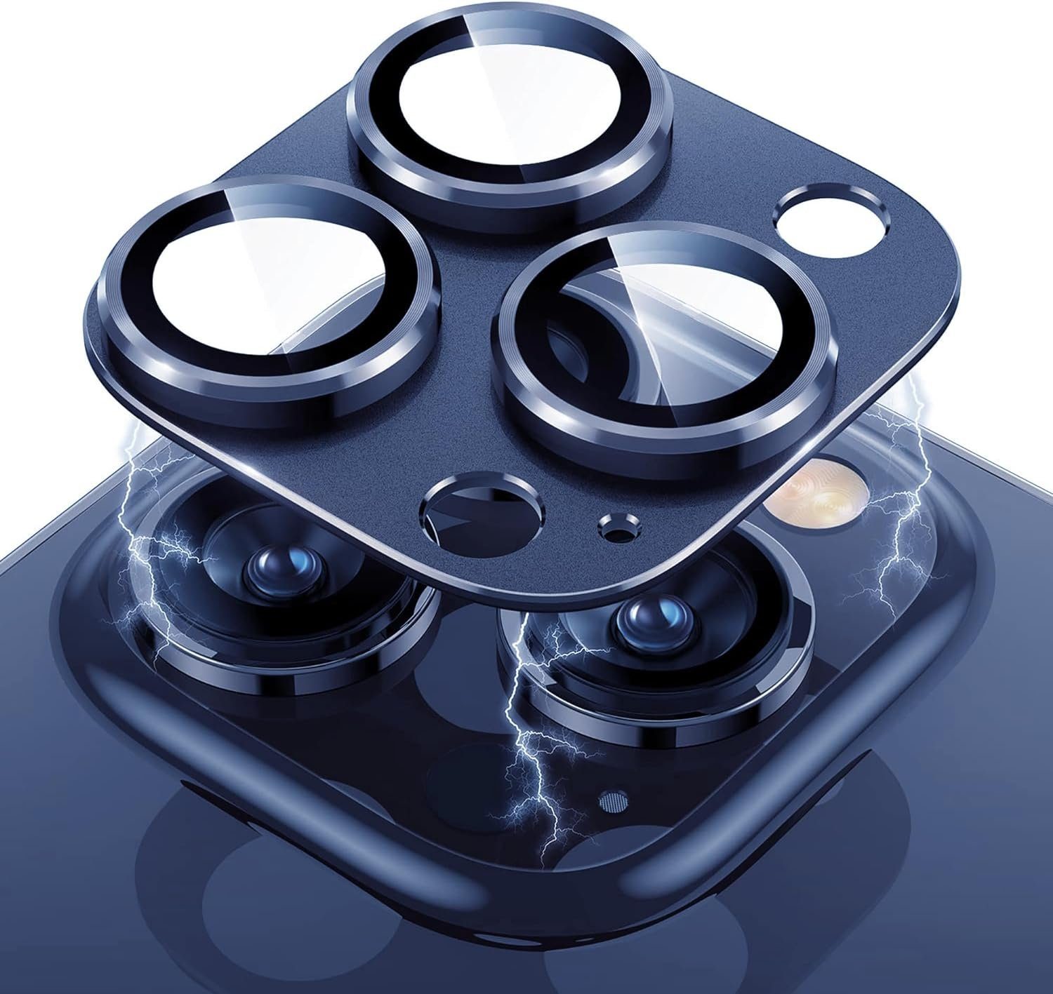 MSM Kameraschutzglas 3D Kameraglas für Apple iPhone 15 Pro/15 Pro Max Schutz Panzerfolie