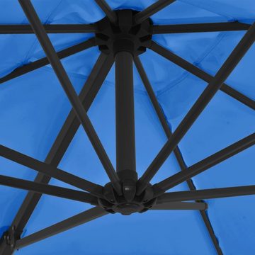 furnicato Sonnenschirm Ampelschirm mit Stahlmast Azurblau 250x250 cm