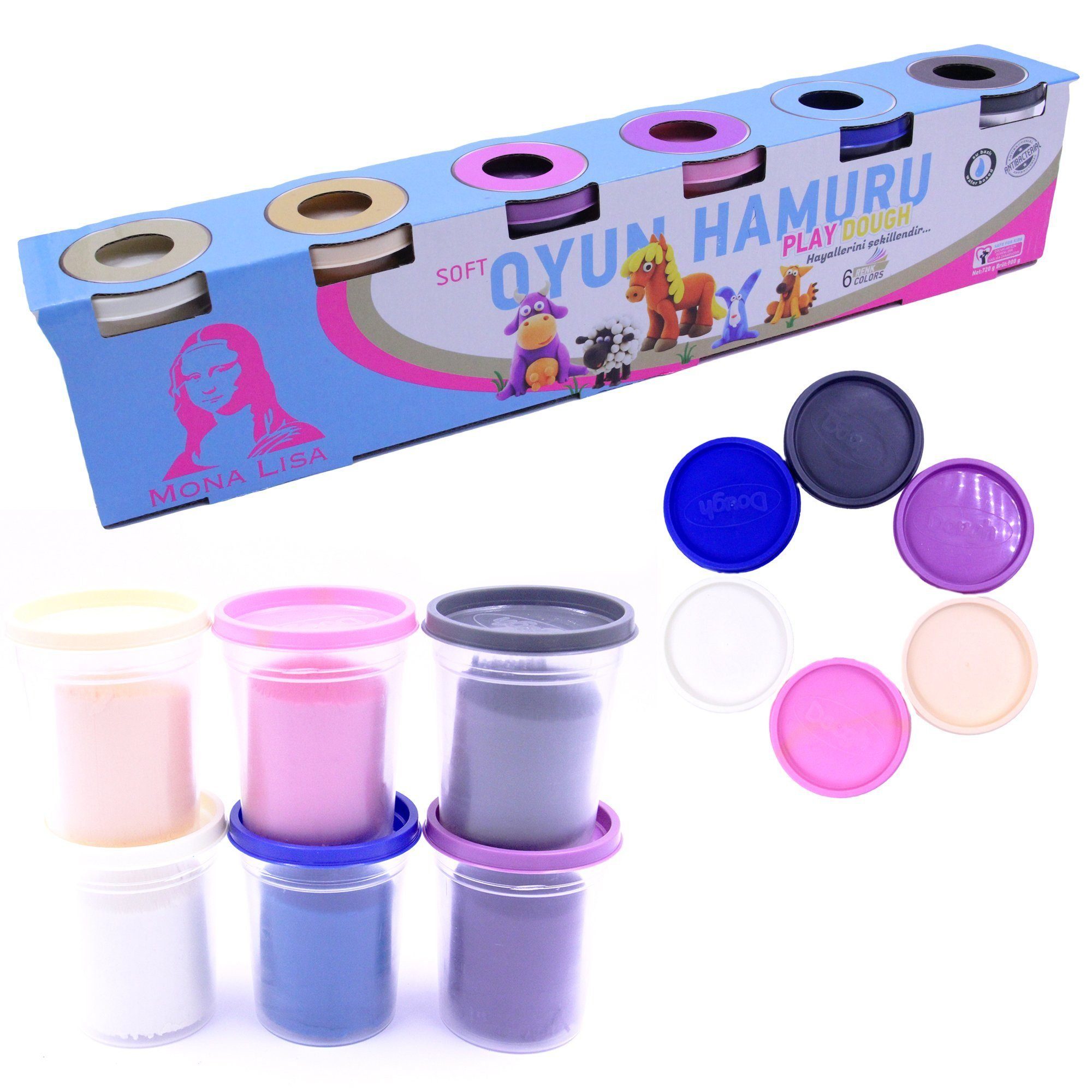 Monalisa Kreativset Soft Knete Set, 6er-Pack mit Spielknete