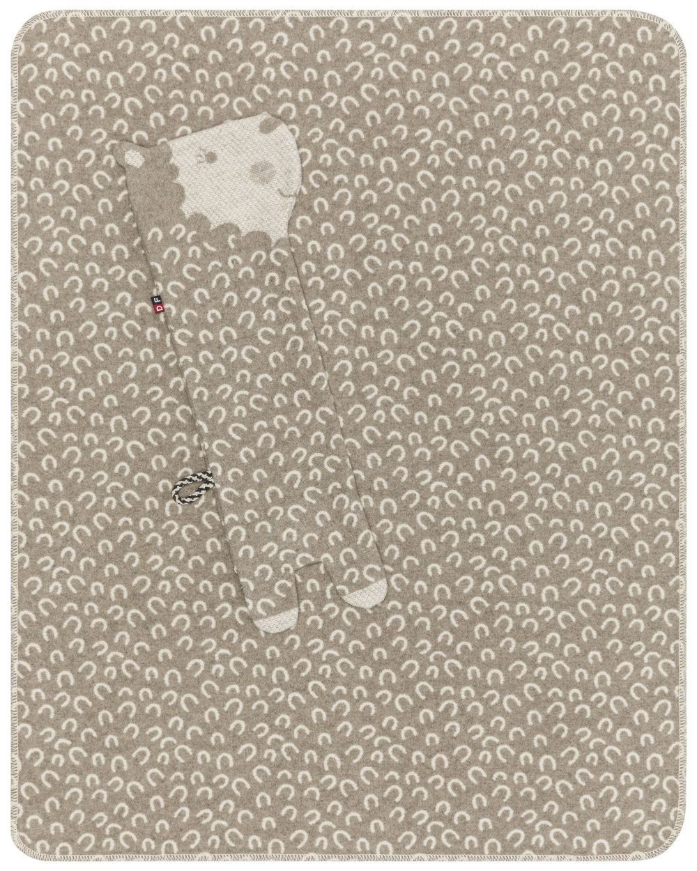 Babydecke Juwel in der Puppe 'Alpaka' 70 x 90 cm Rauch- Beige, DAVID FUSSENEGGER
