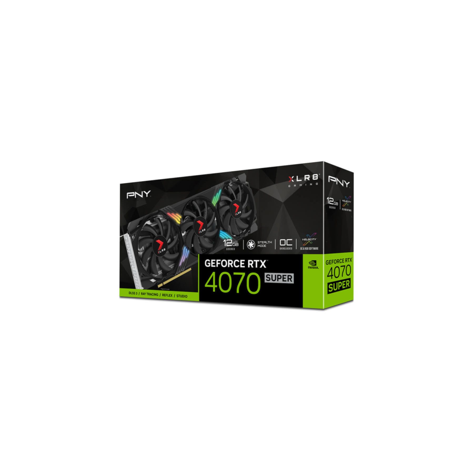 PNY GeForce RTX™ 4070 SUPER 12GB OC XLR8 ARGB TF Grafikkarte
