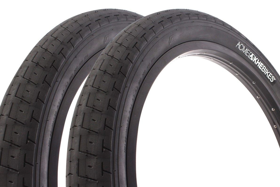 KHEbikes Fahrradreifen BMX Reifen Set KHE ACME 20 Zoll x 2,40 Schwarz, BMX Reifen PARK/STREET 20 Zoll x 2,40"