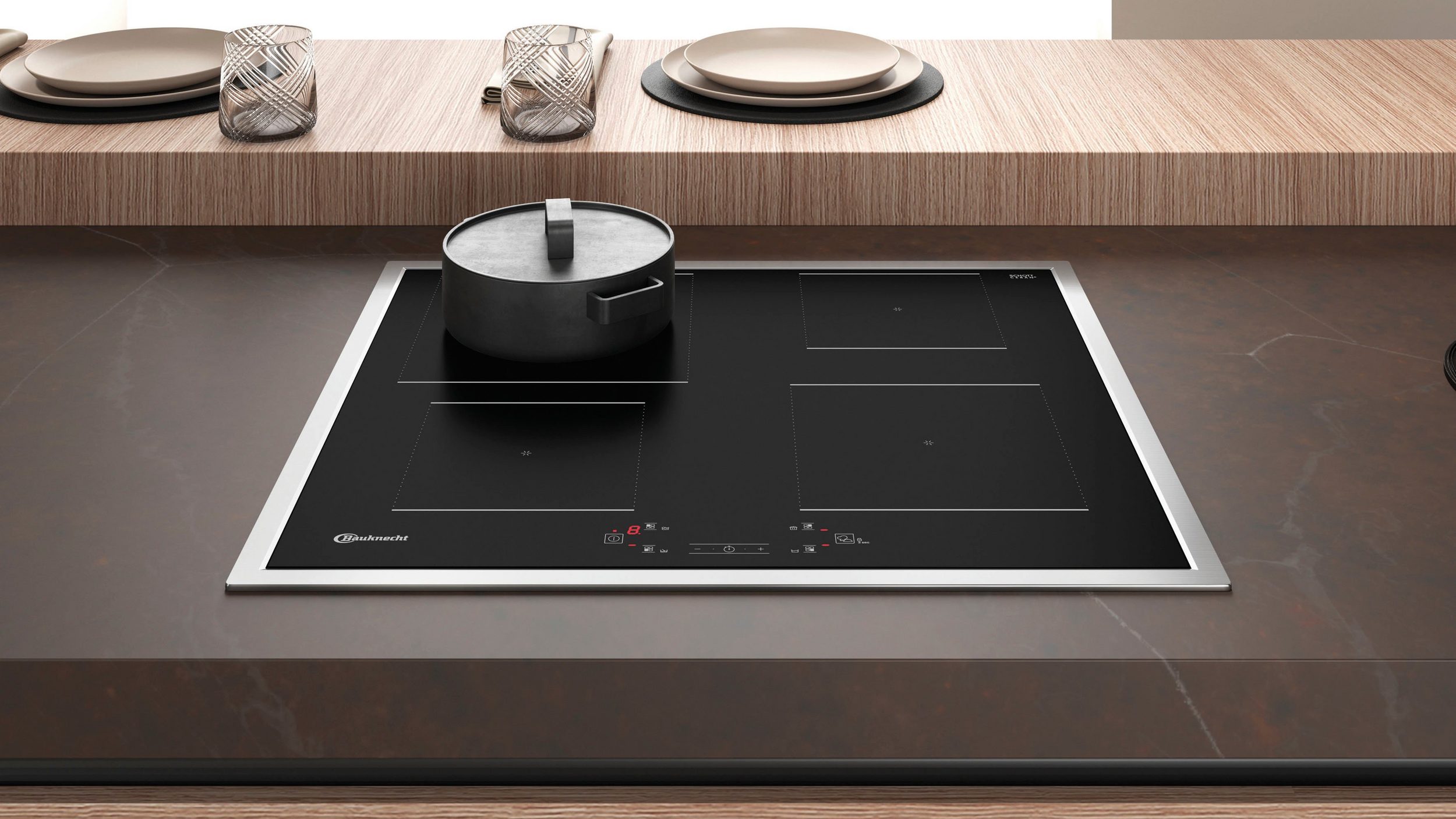 BAUKNECHT Induktions-Kochfeld BQ 2760S FT, Induktionskochfeld mit Timer, Booster Funktion
