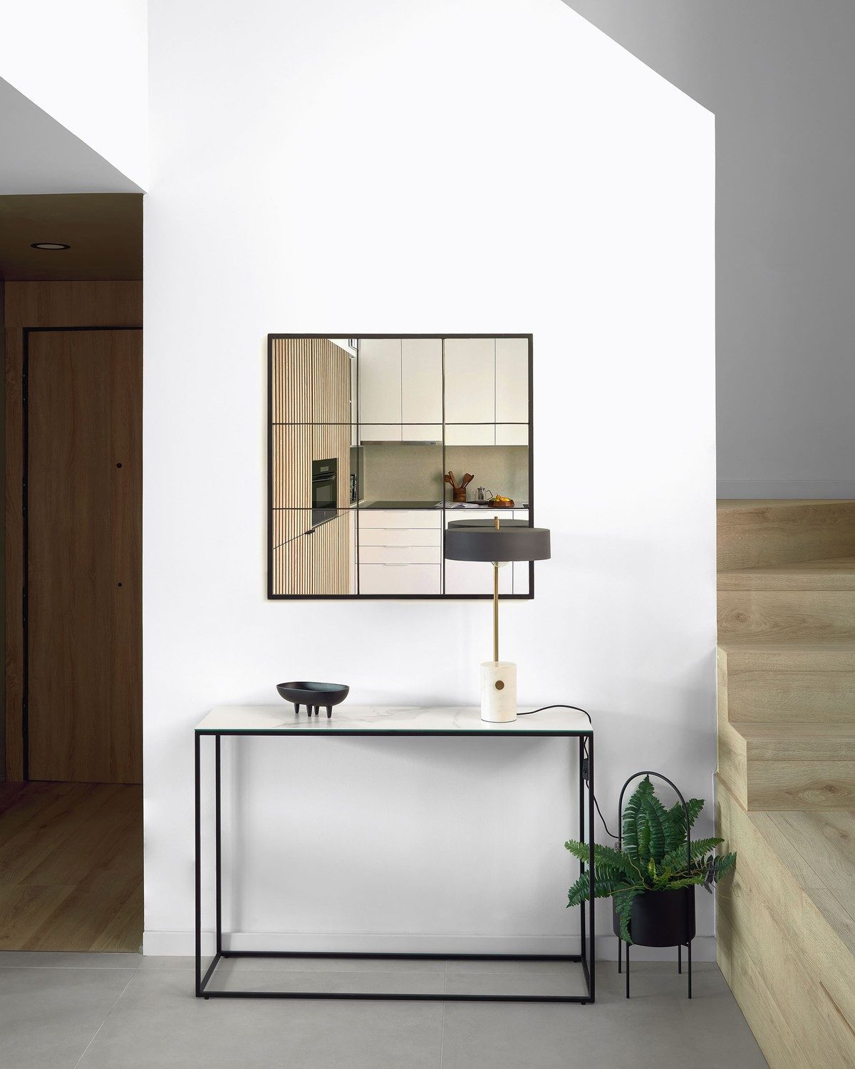 Natur24 Beistelltisch Konsolentisch Rewena 110 x 30 x 75 cm Stahl und Keramik Wohnzimmer