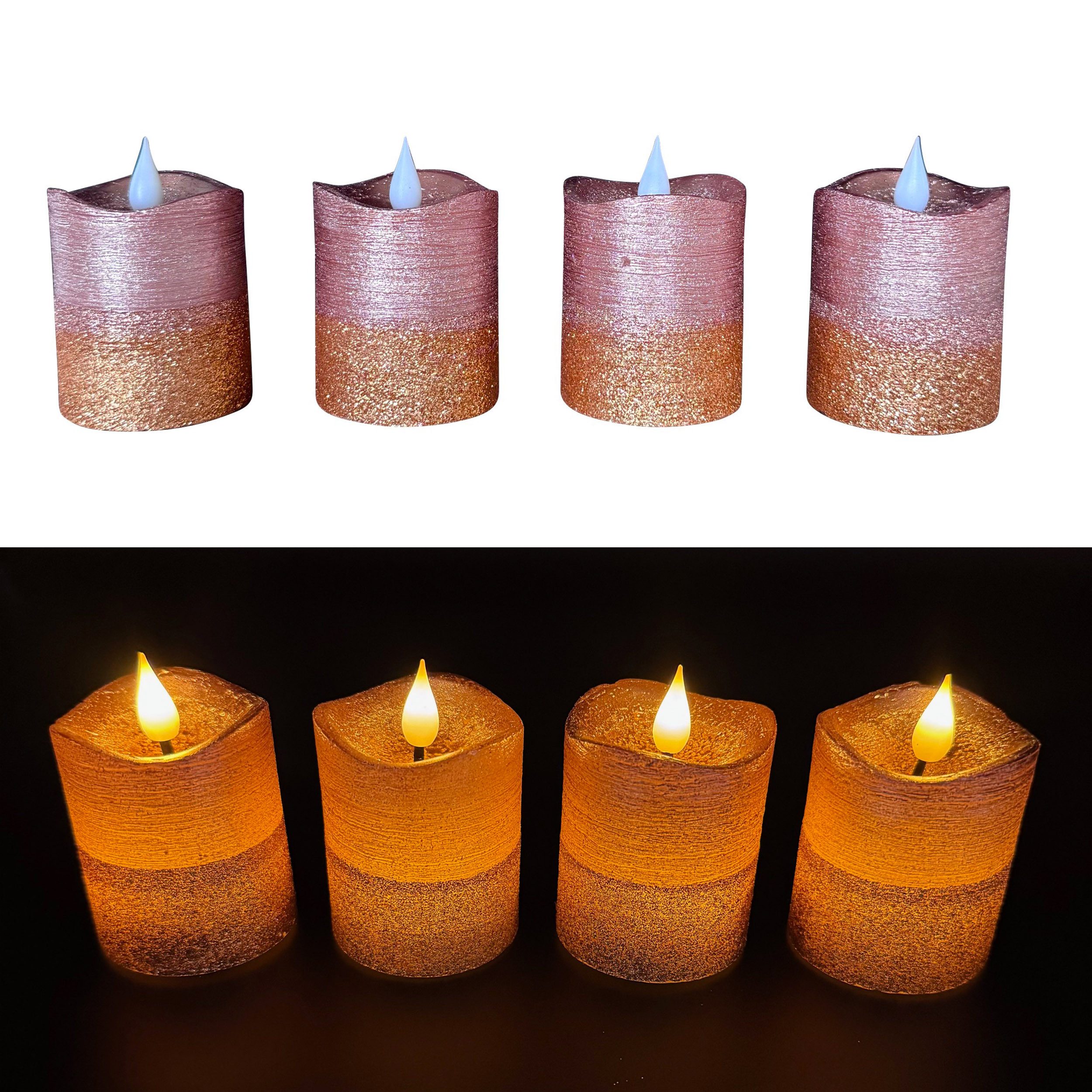 Online-Fuchs LED-Kerze 4 Votivkerzen, Teelichter XL günstig online kaufen