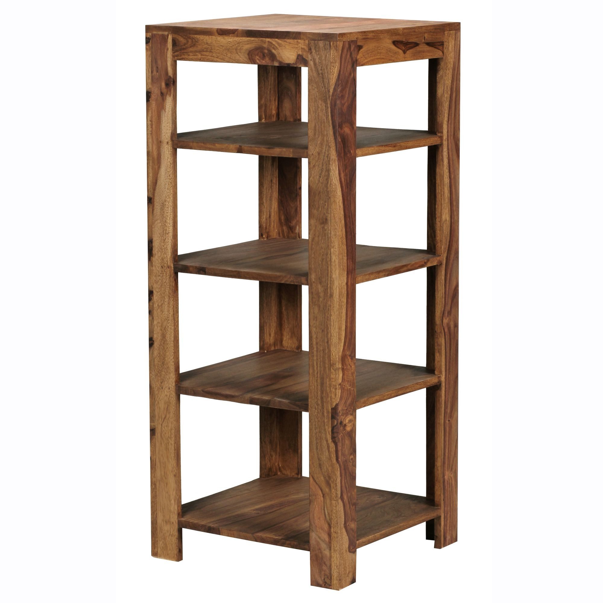 furnicato Standregal Regal Massivholz, Walnuss Finish 105x44x44 cm, 1-tlg.