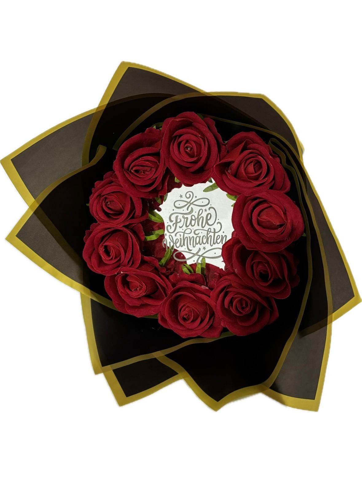 Kunstblumenstrauß Blumenstrauß / Rosen / Bouquets / Blumen / Künstliche Blume LED, M-Diamant, LED-Beleuchtung, Acrylspiegel mit Gravur, Geschenkverpackung