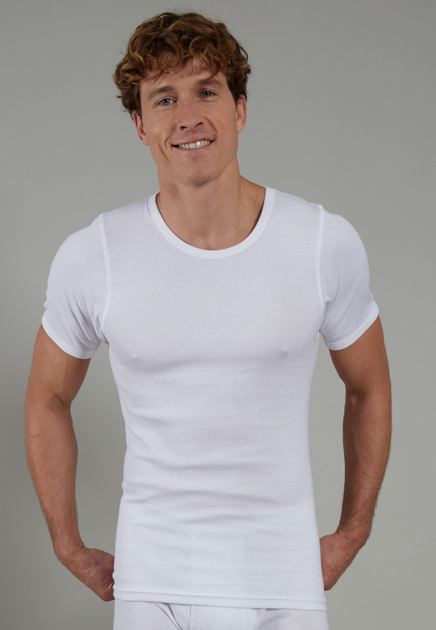 CECEBA Unterhemd Jacke, 1/2 weiss