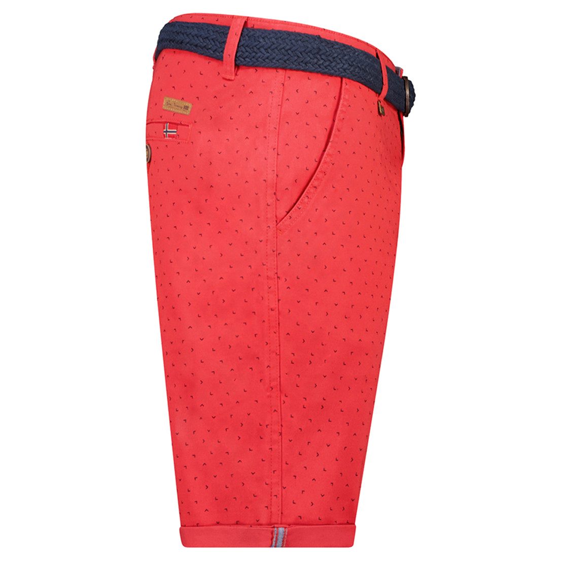Geographical Norway Chinos Chino Shorts kurze Hose Bermuda Knielang Stoff bequem mit Gürtel short