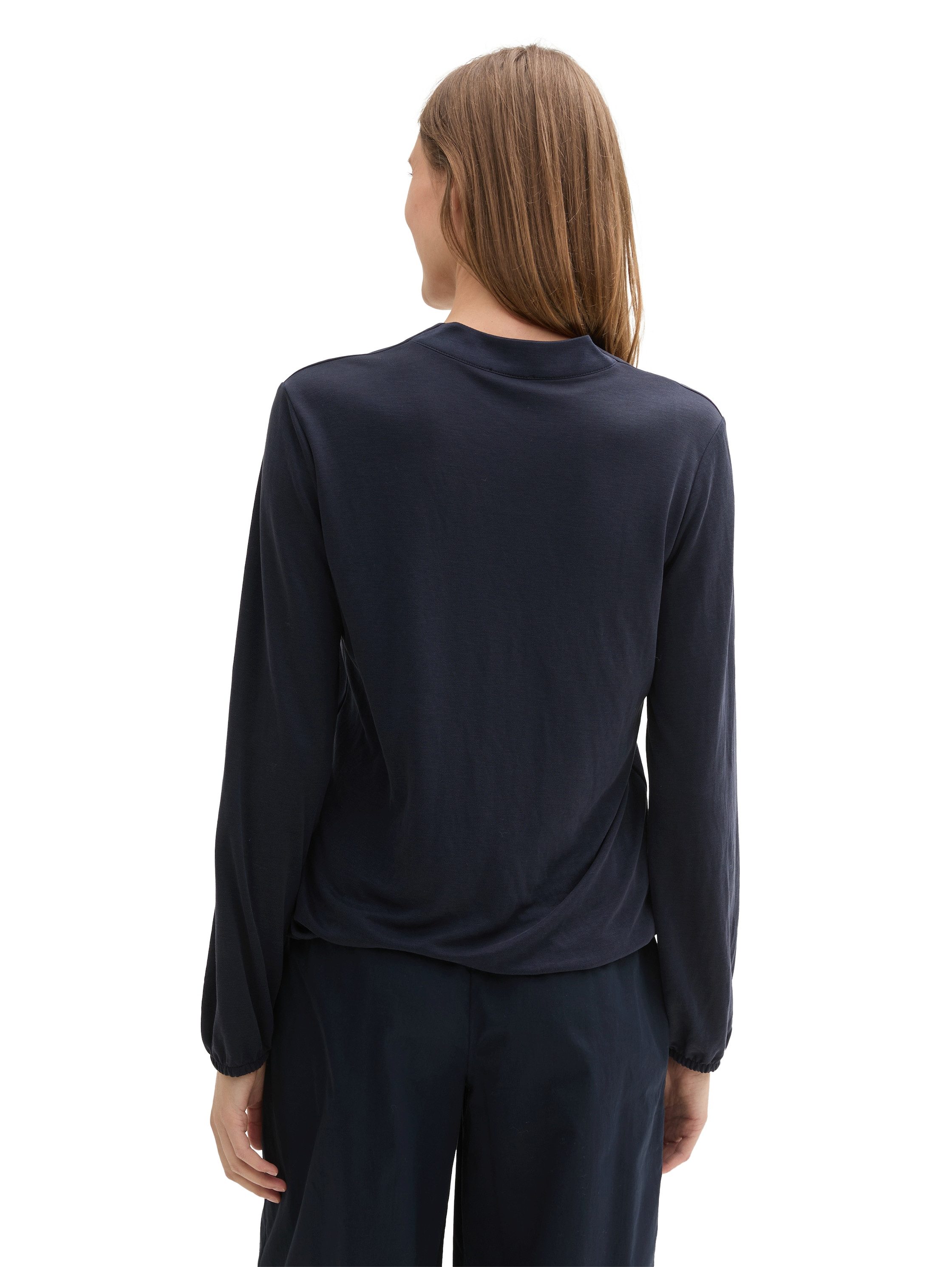 TOM TAILOR Langarmshirt mit V-Ausschnitt günstig online kaufen