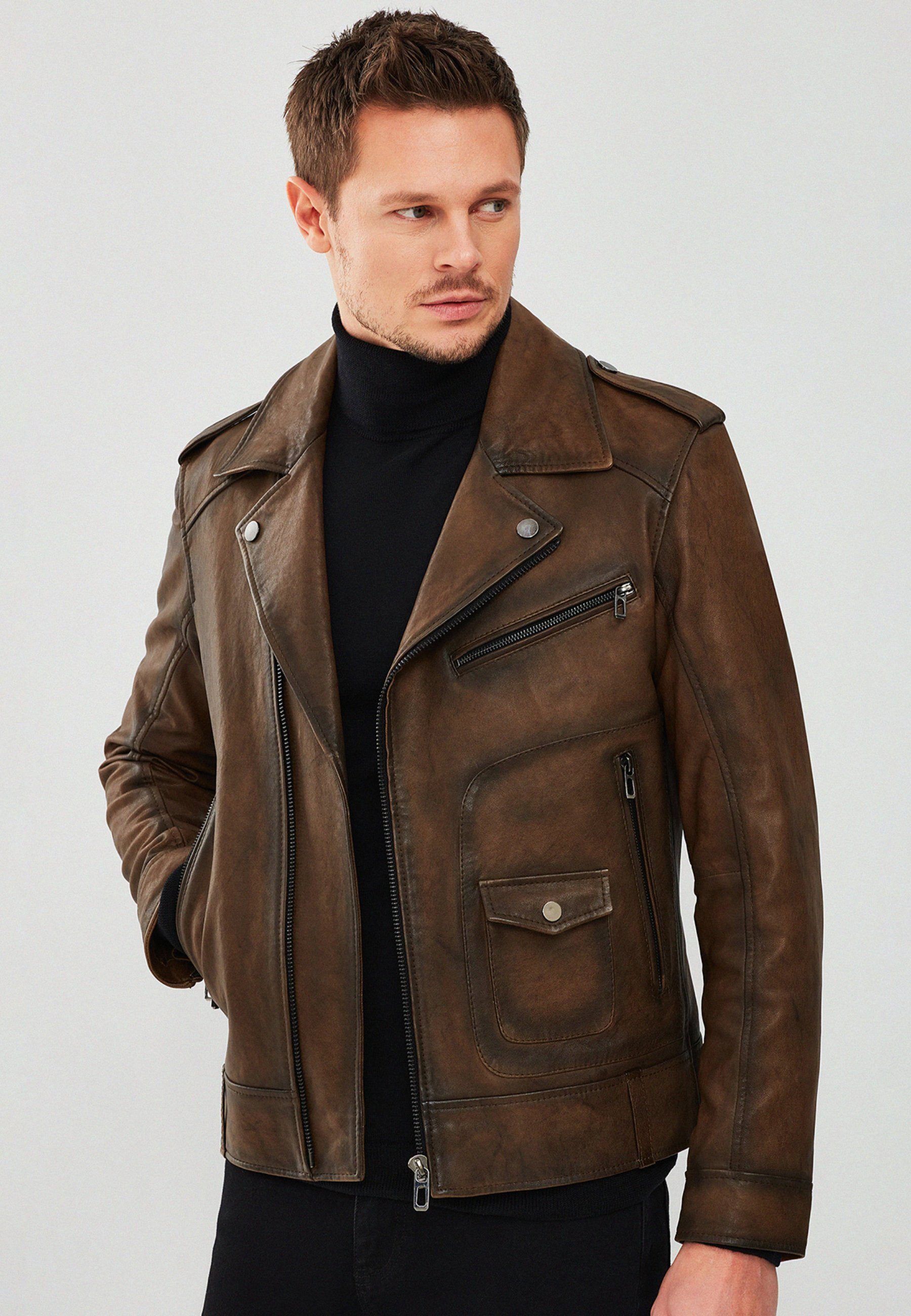 Lederjacke Carter Biker-Lederjacke