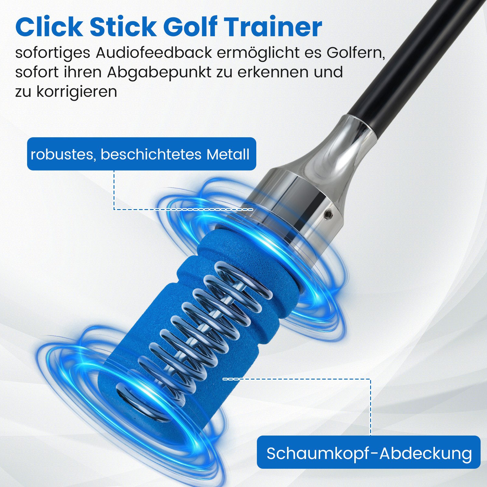 COSTWAY Puttingmatte, Golf Schwungtrainer, Golf-Trainingshilfe für Geschwindigkeit