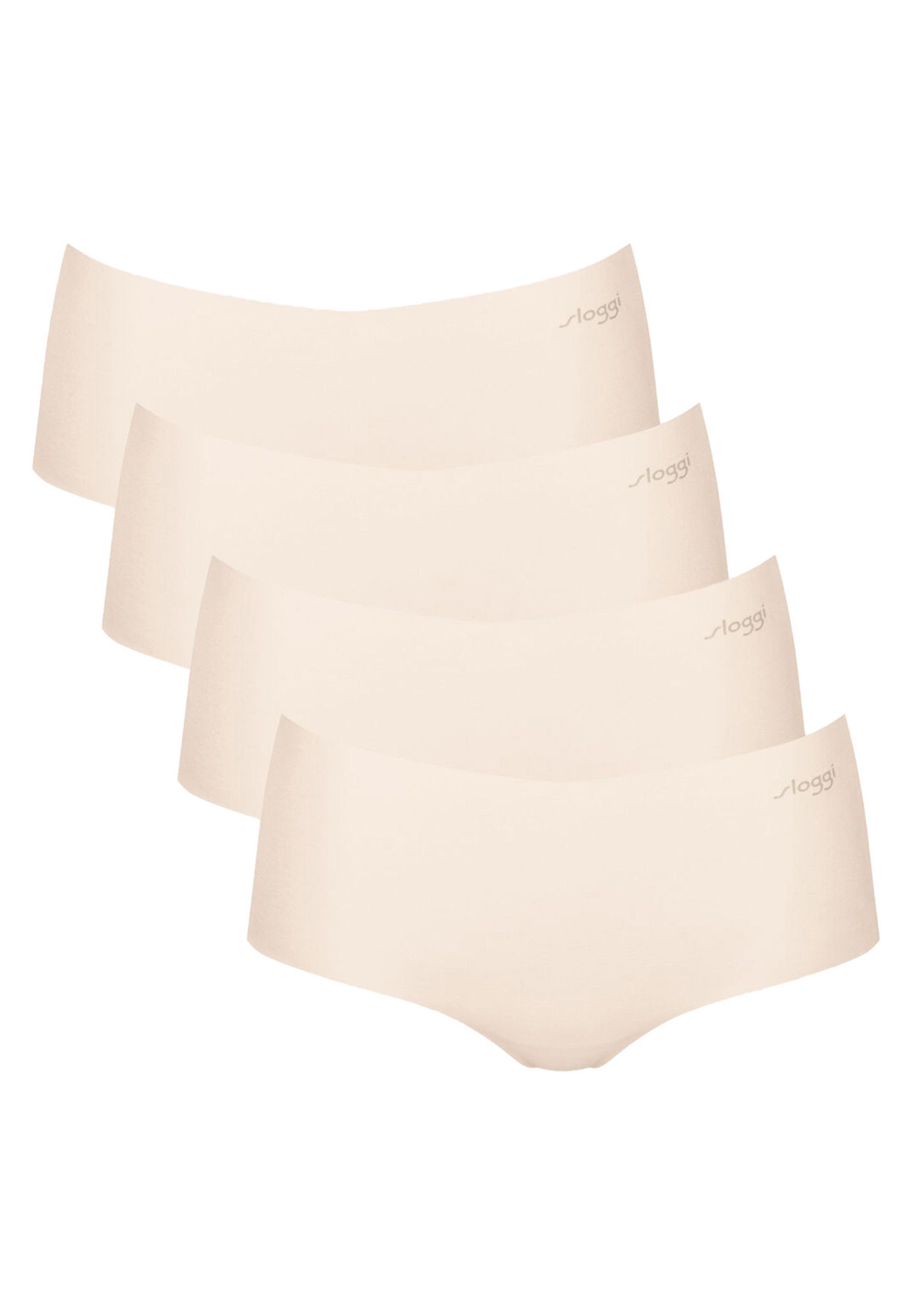 Sloggi Panty 4er - unter Kein Slip (Spar-Set, Abzeichnen ZERO Nahtlos 4-St) - 2.0 Short Kleidung Pack Modal Elfenbein