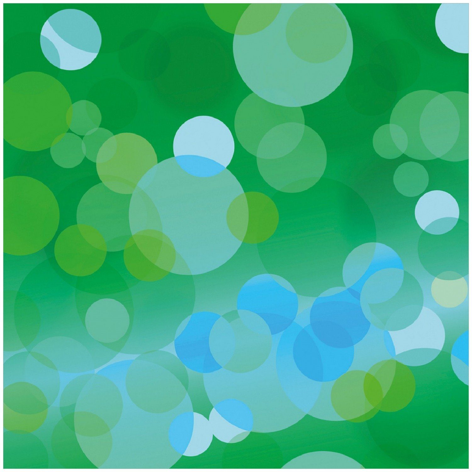 Wallario Memoboard Grüne und blaue Kreise - harmonisches Muster