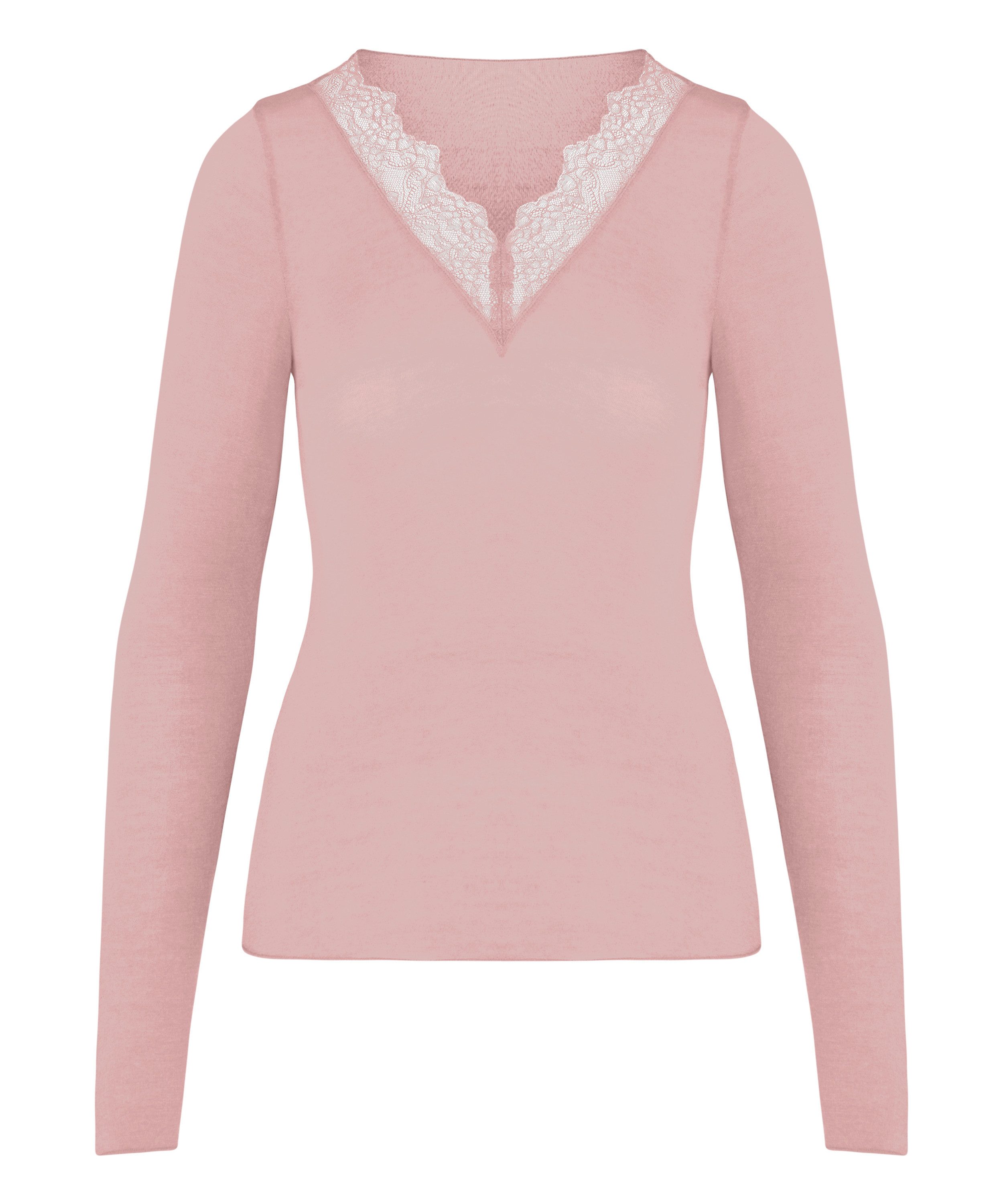 Hunkemöller Pyjama super soft Lace V-Neck shirt with Cashmere – Bild 5 von 5