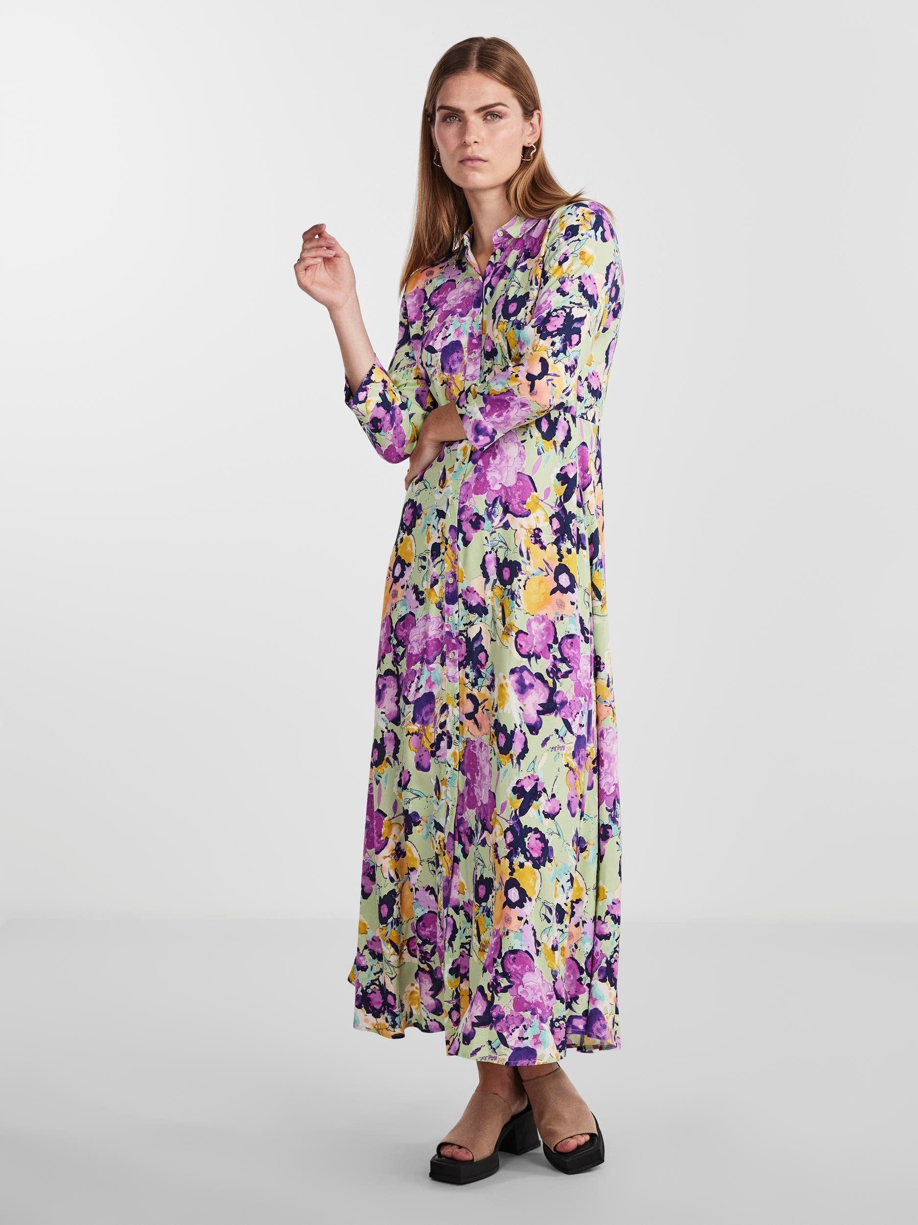 Y.A.S Hemdblusenkleid YASSAVANNA LONG SHIRT DRESS mit 3/4 Ärmel